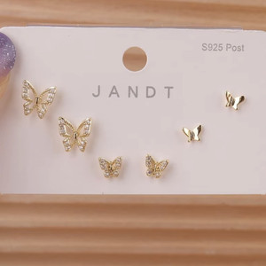 Jasssa Beauiful Stylish Jewellery Comfortable Piercing Clip on Women Earrings Alloy Earring Set
