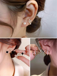 kazare Korean Earrings Earrings For Girls | Women Earrings | Earrings Alloy Earring Set