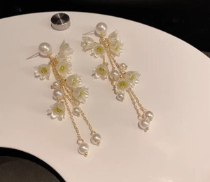 Celestique Korean Long Drop Earrings for women suitable for party occasions Alloy Drops & Danglers