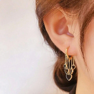 estailo fashion Estailo Blind Date Heart Earrings for Women & Girls | Gold-Plated Cute Heart Stu Alloy Drops & Danglers