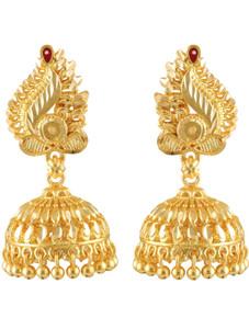 VIGHNAHARTA Beautiful Gold Plated Screw back alloy Jhumki Earring for Women Alloy Jhumki Earring