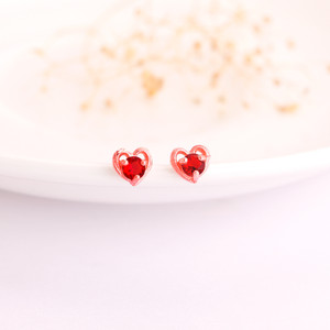 GIVA Sterling Silver Rose Gold See You Again Studs for Womens Zircon Sterling Silver Stud Earring