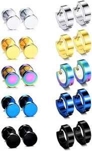 shivay Mens Earring & Women Earring Fashion Multi jewellery Valentine Platinum Black Blue Golden Silver Surgical Plug Hoop Ear piercing Studs stainless Steel Jewelry Stylish Fancy Party wear casual High Gold Polish Daily use simple Magnet non Pierced Round pressing Dumbell Multicolor press Mahadev Mahakal Shiv OM Earrings Combo Set pack pierced Multicolour shape Bali Ear rings Stud Tops Mens Earing for Men Boy Boyfriend Women Boys Girls Gents unisex male girls women design Jewellery Multi Hoops earrings Salman Khan Style daily Use Mens Earrings Cubic Zirconia Metal Hoop Earring, Stud Earring, Magnetic Earring, Tunnel Earring, Tassel Earring, Huggie Earring, Clip-on Earring, Magnetic Earring, Cuff Earring, Plug Earring
