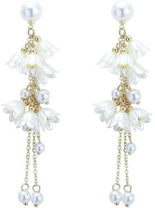 Celestique Korean Long Drop Earrings for women suitable for party occasions Alloy Drops & Danglers