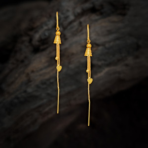 LUV FASHION Traditional Long Sui Dhaga Earrings For Women And Girls Brass Ear Thread