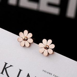 MYKI Beautiful Flower Stainless Steel Stud Earring For Women & GirlS Stainless Steel Stud Earring