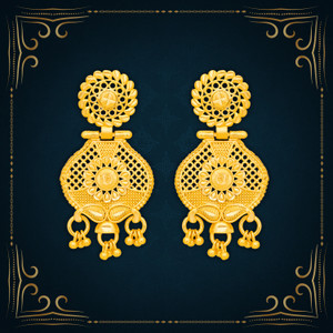 LUV FASHION Tradirional Gold Plated Ramleela Earring Collection Brass Chandbali Earring
