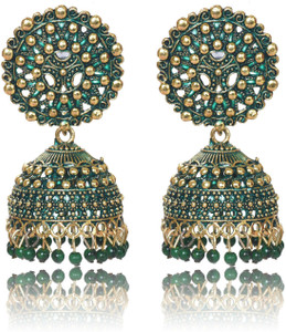 Nilu's Collection Ethnic Oxidised Jhumka for Women and Girls Wedding, Party Festival Wear Alloy Jhumki Earring