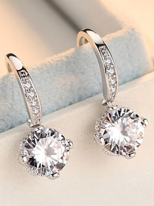 MYKI Super Solitaire Drop Earrings For Women & Girls Metal Drops & Danglers