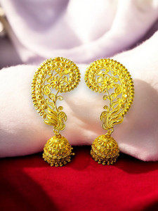 SAjTori peacock Jhumka Earrings for Women Alloy Jhumki Earring