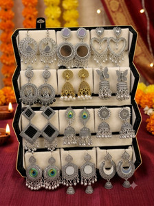 HS BANDHU combo with velvet box Metal Earring Set, Jhumki Earring