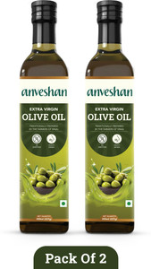 Anveshan Combo Extra Virgin Olive Oil Glass Bottle Olive Oil Glass Bottle