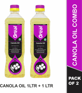 Oreal 100% Pure Canola Rich in Omega 3, Vitamin A & D, Preservative Free Cooking Canola Oil Plastic Bottle