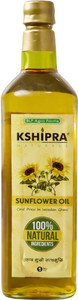 KSHIPRA NATURALS Cold Pressed Sunflower Oil | Kachi Ghani Pure Cooking Oil | Chemical-Free Sunflower Oil