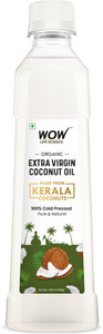WOW Life Science Extra Virgin |Cold Pressed| Coconut Oil Plastic Bottle