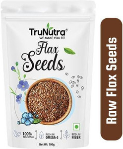TruNutra Flax Seeds Weight Loss, High In Omega-3 & Fiber Rich Diet, Hair Growth Seed Brown Flax Seeds