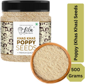lila dry fruits Premium Natural Poppy Seeds 500gm Jar Pack| Export Quality Khus Khus| Posta Dana Poppy Seeds
