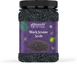 HIMANSHI HERBALS Black Sesame Seeds | Rich in Calcium & Iron | Raw & Natural | Salads & Desserts Black Sesame Seeds