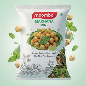 moomba: Roasted Crunchy Pudina Makhana, Protein & Fiber Rich Mint Foxnut, Healthy Snack Phool Makhana