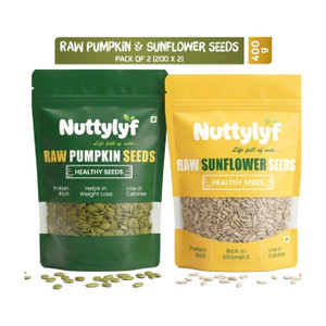 NUTTYLYF Raw Sunflower Seeds and Pumpkin seeds - 200g Each Combo Of Seeds For Weight Loss Pumpkin Seeds