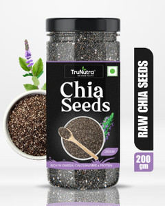 TruNutra Raw Unroasted Chia Seeds with Omega 3 and Zinc for health benefits Chia Seeds