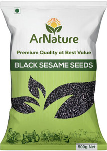 ARNATURE ArNature Raw Black Sesame Seeds | Natural & Unpolished Black kale Til Sesame Seeds
