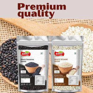 BOKF BOKF Combo – Black & White Sesame Seeds (100g Each) |High in Calcium & iron Sesame Seeds