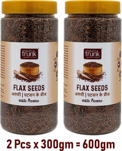 Nature's Trunk Flax Seeds for Weight Loss, Hair Growth, Digestion, Omega-3 Fats, Plant Proteins Brown Flax Seeds