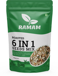 Ramam Premium 6-in-1 Super Seeds Mix |Roasted & Ready-to-Eat |High Protein & Fiber | Mixed Seeds