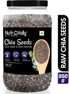 NutroVally Raw Chia Seeds for Weight Loss with Omega 3 , Calcium and Zinc, Fiber Rich Seeds Chia Seeds