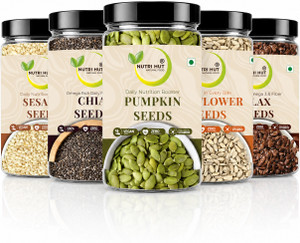 Nutri Hut Premium Seeds Combo Pack, 5 Pack of 5 · 200 g (1 kg total) - Image 1