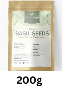 SPICEBUGGY SpiceBuggy Organic Basil Seeds Superfood for Weight Loss & Digestion Basil Seeds