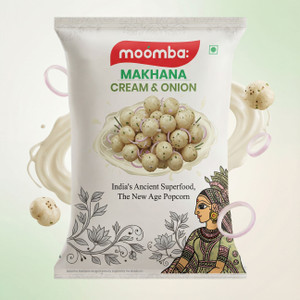 moomba: Roasted Crunchy Ceam N Onion Makhana, Protein & Fiber Rich Foxnut, Healthy Snack Phool Makhana
