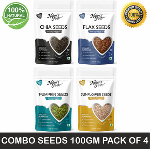 NATURE'S FIRST Raw Chia, Flax, Pumpkin & Sunflower Seeds 100gm Each - Image 6