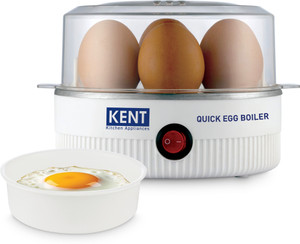 KENT Quick Egg Boiler | 370 W | Stainless Steel Heating Plate | Automatic Power Off 116183 Egg Cooker