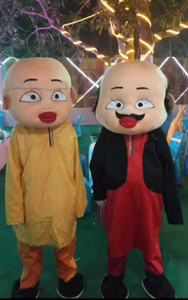 BGT Mascot Full Costume of Motu and Patlu For Prank or Birthday Elders Halloween Costume