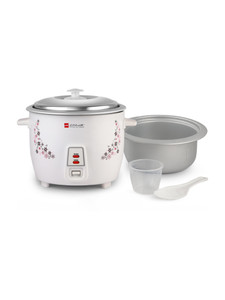 cello Iris Rice Cooker with Single Bowl | Trivet Plate | Electric Rice Cooker with Steaming Feature