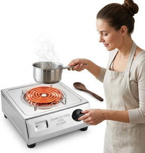 QUALX ISI Mark Shock-Proof only on earthing Adjustable Push Button Electric Cooking Heater