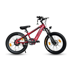 ALTER 20" HANZOR KIDS ELECTRIC CYCLE, 95% PRE-ASSEMBLED WITH CHARGER (RED & BLACK) 20 inches Single Speed Lithium-ion (Li-ion) Electric Cycle