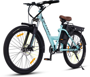 मोटोवोल्ट KIVO Easy Electric Bicycle with Extended Back Carrier 26 inches सिंगल स्पीड Lithium-ion (Li-ion) इलेक्ट्रिक साइकिल