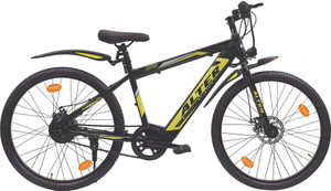 ALTER 26" 002S ELECTRIC CYCLE | 95% PRE- ASSEMBLED WITH CHARGER (BLACK & YELLOW) 26 inches Single Speed Lithium-ion (Li-ion) Electric Cycle