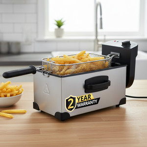 iBELL OILKING300 Adjustable Temperature Control 2000W Single Tank With Lid 3 L Electric Deep Fryer