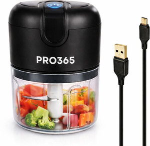 PRO365 Rechargeable Electric Food Chopper with Stainless Steel Blades, Touch Operation