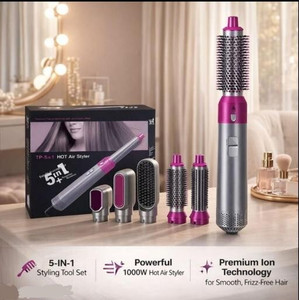 Seashot 5 in 1 Hot Air Brush Hair Dryer & Volumizer, 1000W Har Styler Tool for Women Electric Hair Styler