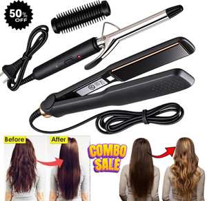 ZnoTech Electric Hair Straightener & Curler 2-in-1, Z18 Electric Hair Styler