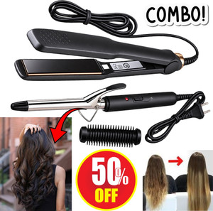 ZnoTech Electric Hair Straightener & Curler 2-in-1, Z26 Electric Hair Styler