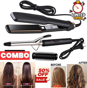 ZnoTech Electric Hair Straightener & Curler 2-in-1, Z28 Electric Hair Styler