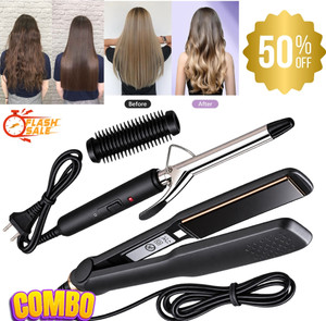 ZnoTech Electric Hair Straightener & Curler 2-in-1, Z19 Electric Hair Styler