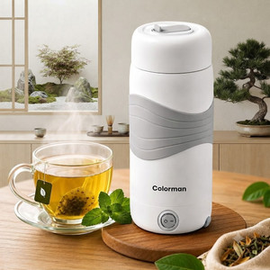 MOOKA Portable 450MLTravel Water Boiler Fast Heating Tea & Coffee Cup Bottle Electric Kettle