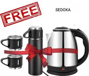 Sedoka SS Inner Body with Auto cut Free Bottle Cup set Model Multi Coker Elctric Kettle Electric Kettle